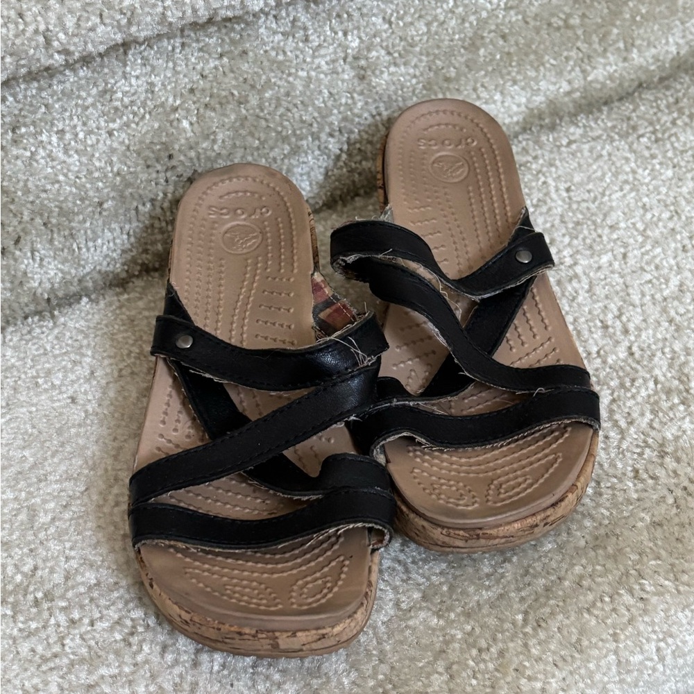 Women's Black Strappy Sandals